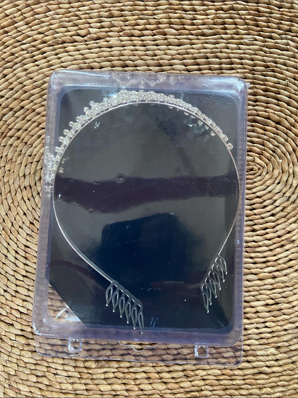 Crystal Accent Silver Tiara Headband